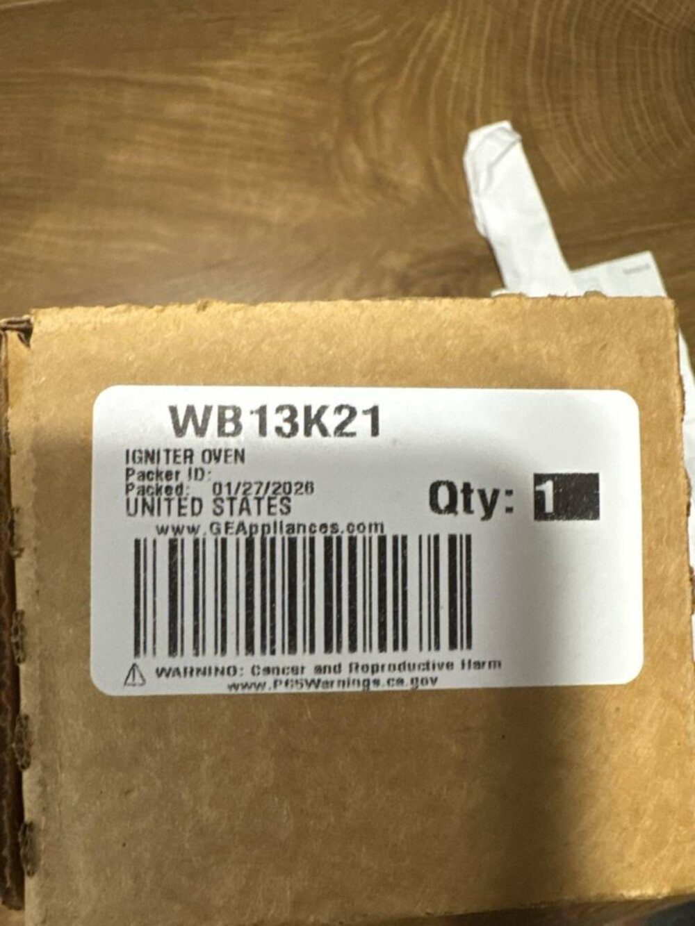 WB13K21 Igniter OEM BRAND NEW with original receipt